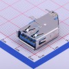 USB連接器 側插USB3.0 藍色膠芯 卷邊 高溫-星坤電子