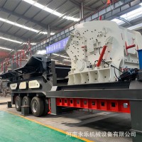 時(shí)產(chǎn)250噸移動(dòng)建筑垃圾大口反擊式破碎站產(chǎn)量高可油電兩用